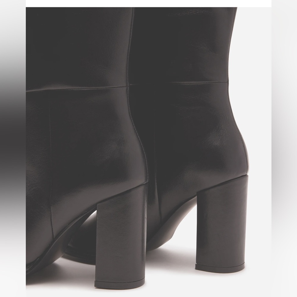 Steve Madden BIXBY BLACK LEATHER Heel Boot - Picture 6 of 7